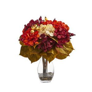 Nearly Naturals 1790 Autumn Hydrangea Berry Artificial Arrangement