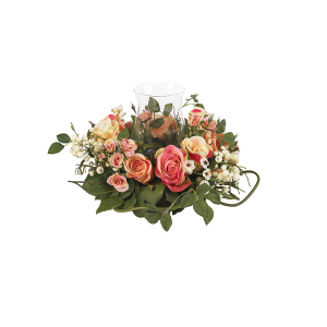 Nearly Naturals 4685-AP Rose Candelabrum Silk Flower Arrangement
