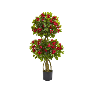 Nearly Naturals 5507 4 Ft Double Bougainvillea Artificial Topiary Tree