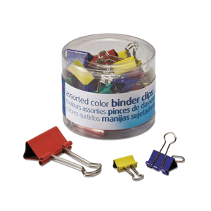 Officemate OIC31026 Assorted Colors Binder Clips
