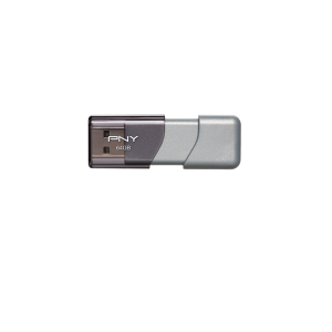 PNY Elite Turbo Attache P-FD64GTBOP-GE 64GB USB 3.0 Flash Drive ,Silver