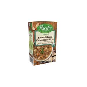Pacific Foods BWC52841 Organic Roasted Garlic Mushroom Lentil Soup 12x17OZ