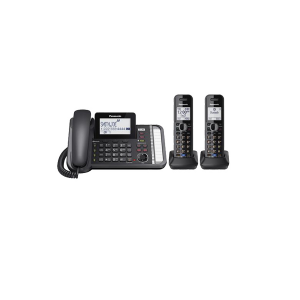 Panasonic KX-TG9582B DECT 6.0 Corded Phone with 2 Cordless Handset