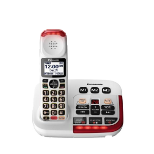 Panasonic KX-TGM420W Amplified Cordless Phone with Digital Answering Machine