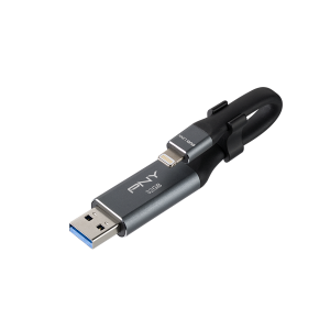 PNY DUO LINK iOS P-FDI32GLA02GC-RB USB 3.0 OTG 32GB Flash Drive