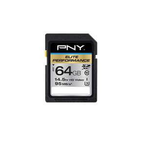 PNY Elite Performance SDXC P-SDX64U395-GE Class 10 64GB Memory Card