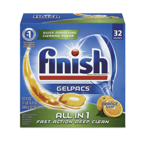 Reckitt Benckiser RAC81053 FINISH Dish Detergent Gelpacs Orange Scent 32/Box