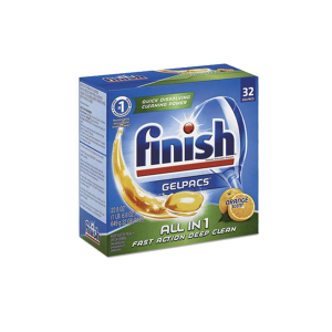 Reckitt Benckiser RAC81053CT FINISH Dish Detergent Gelpacs Orange Scent 32 Per Box 8 Boxes/Carton