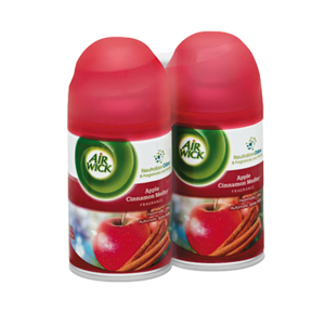 Reckitt Benckiser RAC82680 Air Wick Freshmatic Ultra Spray Refill Apple Cinnamon Medley Aerosol 5.89 oz 2 Pack 3 Packs Per Carton