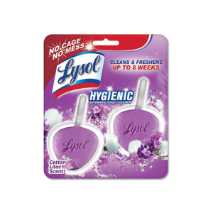 Reckitt Benckise RAC83722 LYSOL Hygienic Automatic Toilet Bowl Cleaner Cotton Lilac 2/Pack