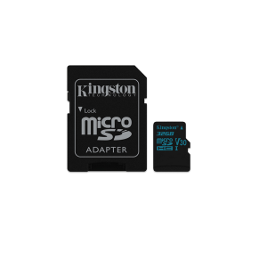 Kingston Canvas Go SDCG2/32GB 32GB UHS-I microSDHC Memory Card with SD Adapter