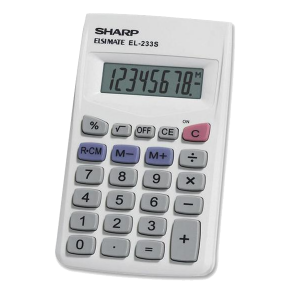 Sharp EL233SB Standard 8 Digit Pocket Calculator