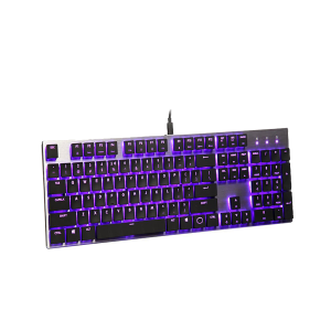 Cooler Master SK-650-GKLR1-US SK650 Mechanical Keyboard with Cherry MX Low Profile Switches in Brushed Aluminum Design