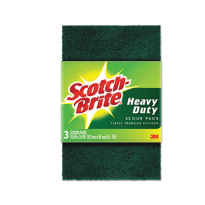 3M MMM22310 Scotch Brite Heavy Duty Scour Pad 3 4/5" x 6" Green 3 Per Pack