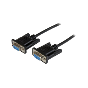 Startech SCNM9FF2MBK 2m Black DB9 RS232 Serial Null Modem Cable F/F