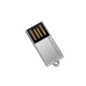 Super Talent Pico-C STU32GPCS 32GB Silver USB 2.0 Flash Drive