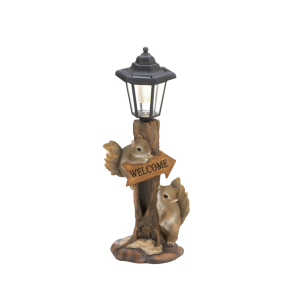 Summerfield Terrace 10018808 Friendly Squirrels Welcome Solar Garden Light