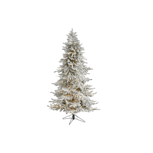 Nearly Natural T1494 6.5 Ft Flocked Grand Northern Rocky Fir Artificial Christmas Tree 