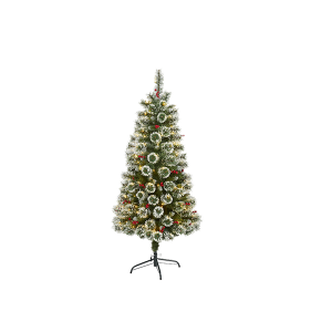 Nearly Natural T1627 5ft Frosted Swiss Pine Artificial Christmas Tree