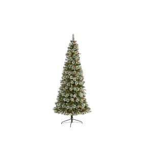 Nearly Natural T1630 8ft Frosted Swiss Pine Artificial Christmas Tree