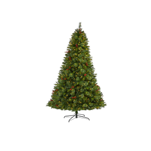 Nearly Natural T1680 8ft Aberdeen Spruce Artificial Christmas Tree With 500 Clear LED Lights