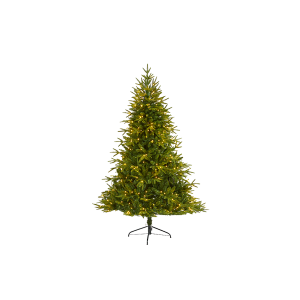 Nearly Natural T1687 6ft Colorado Mountain Fir Natural Look Artificial Christmas Tree With 350 Clear LED Lights