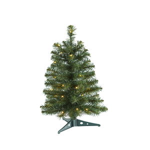 Nearly Natural T1699 2ft Green Artificial Christmas Tree With 35 LED Lights