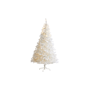 Nearly Natural T1730 8ft White Artificial Christmas Tree With 1500 Bendable Branches And 450 LED Lights