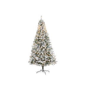 Nearly Natural T1754 8ft Flocked Rock Springs Spruce Artificial Christmas Tree