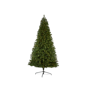 Nearly NaturalT 1898 9 Ft Virginia Fir Artificial Christmas Tree With 600 Clear Lights