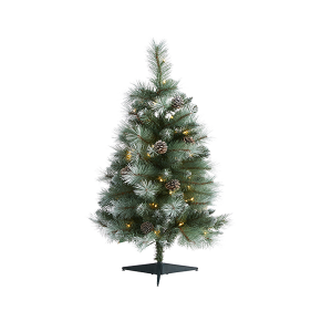 Nearly Natural T1983 3 Ft Frosted Tip British Columbia Mountain Pine Artificial Christmas Tree 