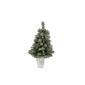 Nearly Natural T2258 3.5 Ft Snowed French Alps Mountain Pine Artificial Christmas Tree 