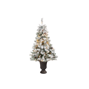 Nearly Natural T2267 4.5Ft Flocked White River Mountain Pine Artificial Christmas Tree