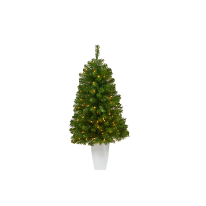 Nearly Natural T2270 50In Virginia Fir Artificial Christmas Tree With 100 Clear Lights