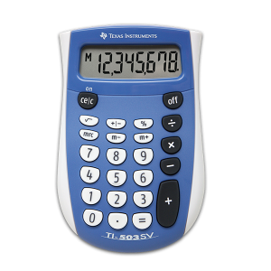Texas Instruments TEXTI503SV 8 Digit LCD Pocket Calculator