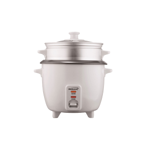 Brentwood TS-180S 8 Cup Cooked Rice Cooker and Food Steamer White