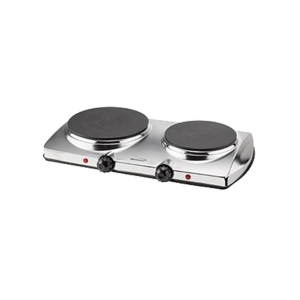 Brentwood TS-372 1440W Electric Double Hot Plate Silver