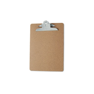 Universal UNV40304 1" Brown 13" x 9" Hardboard Clipboard