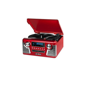Innovative Technology Victrola V50-200-RED Bluetooth Stereo Turntable Red