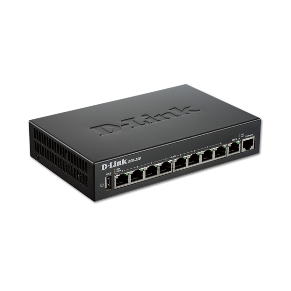 D-Link 8-Port Gigabit VPN Router with Dynamic Web Content Filtering DSR-250
